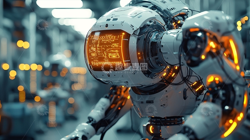 高清大图下载【趣麦麦图】未来科技感机器人
