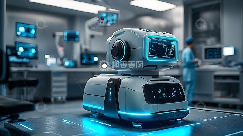 高清大图下载【趣麦麦图】医疗手术机器人