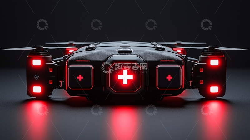 高清大图下载【趣麦麦图】医疗救援无人机