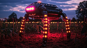 未来科技感农业机器人