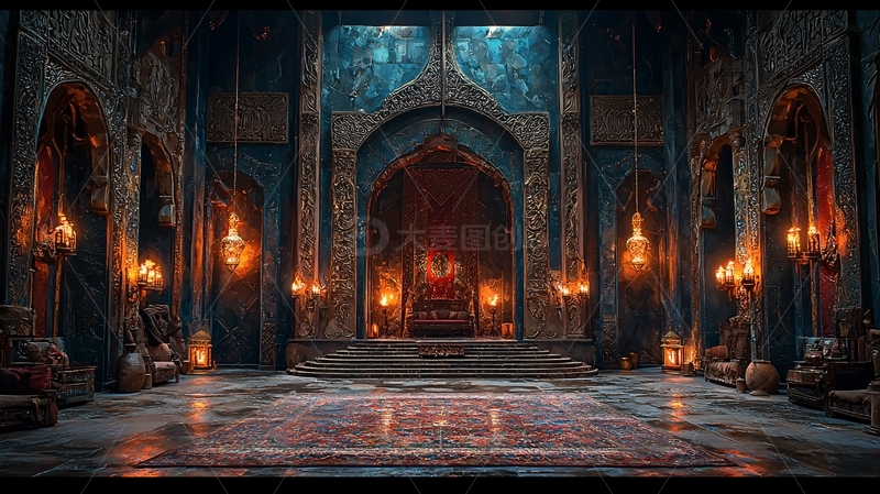 高清大图下载【趣麦麦图】黑暗宫殿内部场景