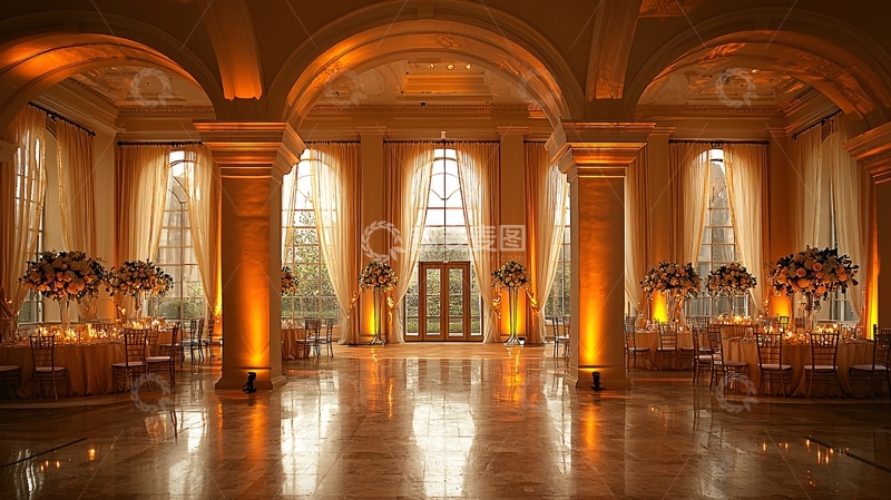 高清大图下载【趣麦麦图】奢华宴会厅灯光装饰