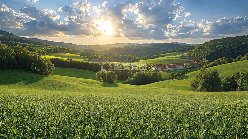 高清大图下载【趣麦麦图】夕阳西下