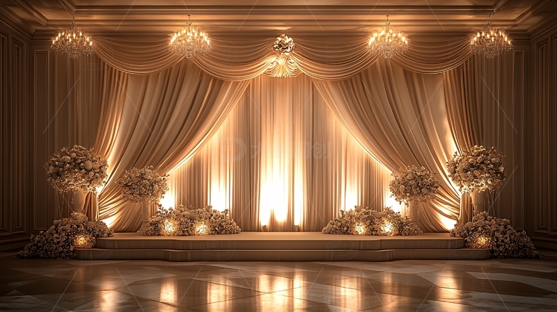 高清大图下载【趣麦麦图】奢华婚礼背景2