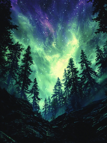夜空森林