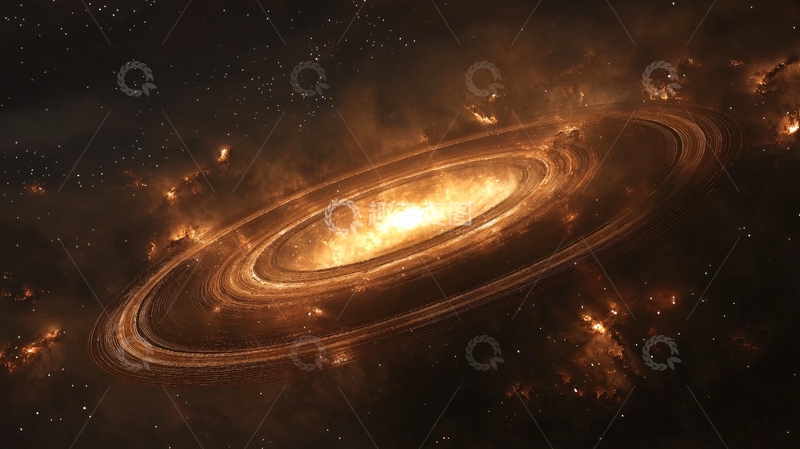 高清大图下载【趣麦麦图】燃烧的星环