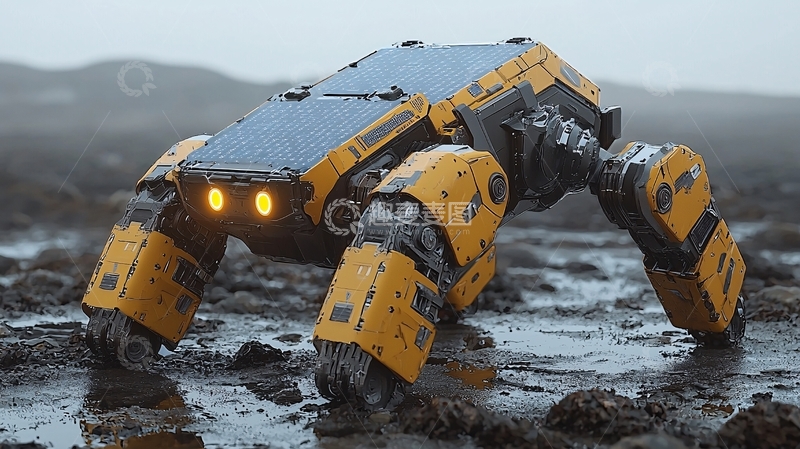 高清大图下载【趣麦麦图】未来科技感四足机器人