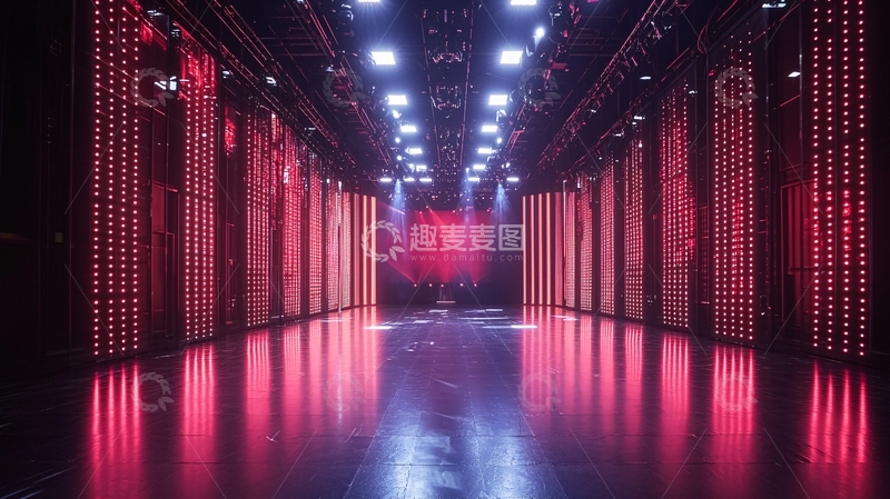 高清大图下载【趣麦麦图】炫酷灯光走廊