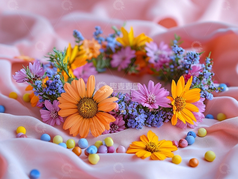 高清大图下载【趣麦麦图】鲜花花环