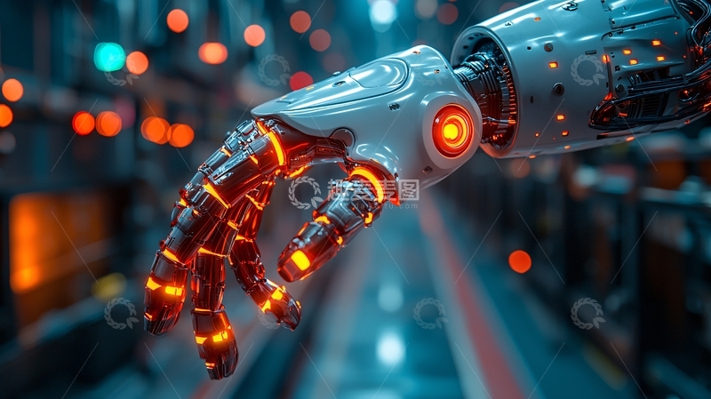 高清大图下载【趣麦麦图】未来科技感机械臂