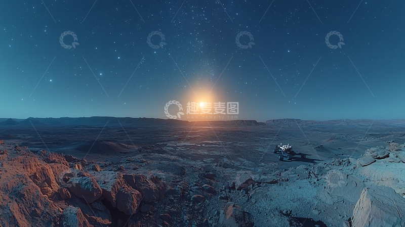 高清大图下载【趣麦麦图】星球表面日出