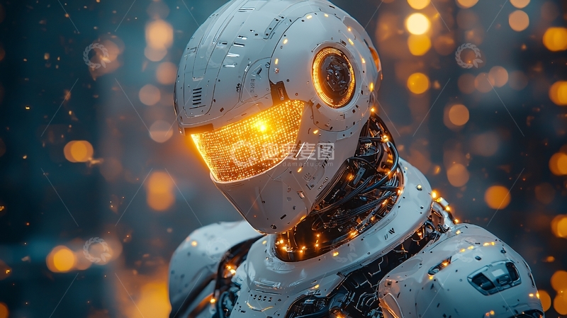 高清大图下载【趣麦麦图】未来科技感机器人