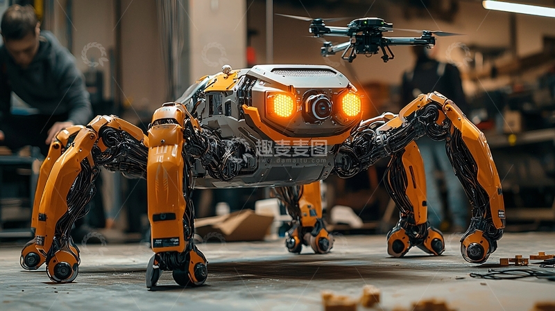 高清大图下载【趣麦麦图】机械蜘蛛机器人