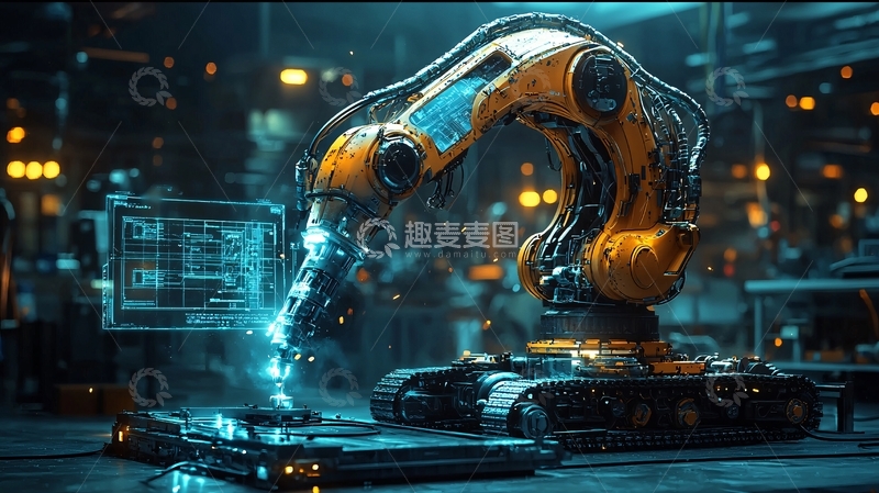 高清大图下载【趣麦麦图】未来科技感机械臂