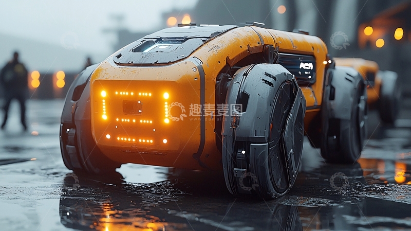 高清大图下载【趣麦麦图】未来感小型机器人