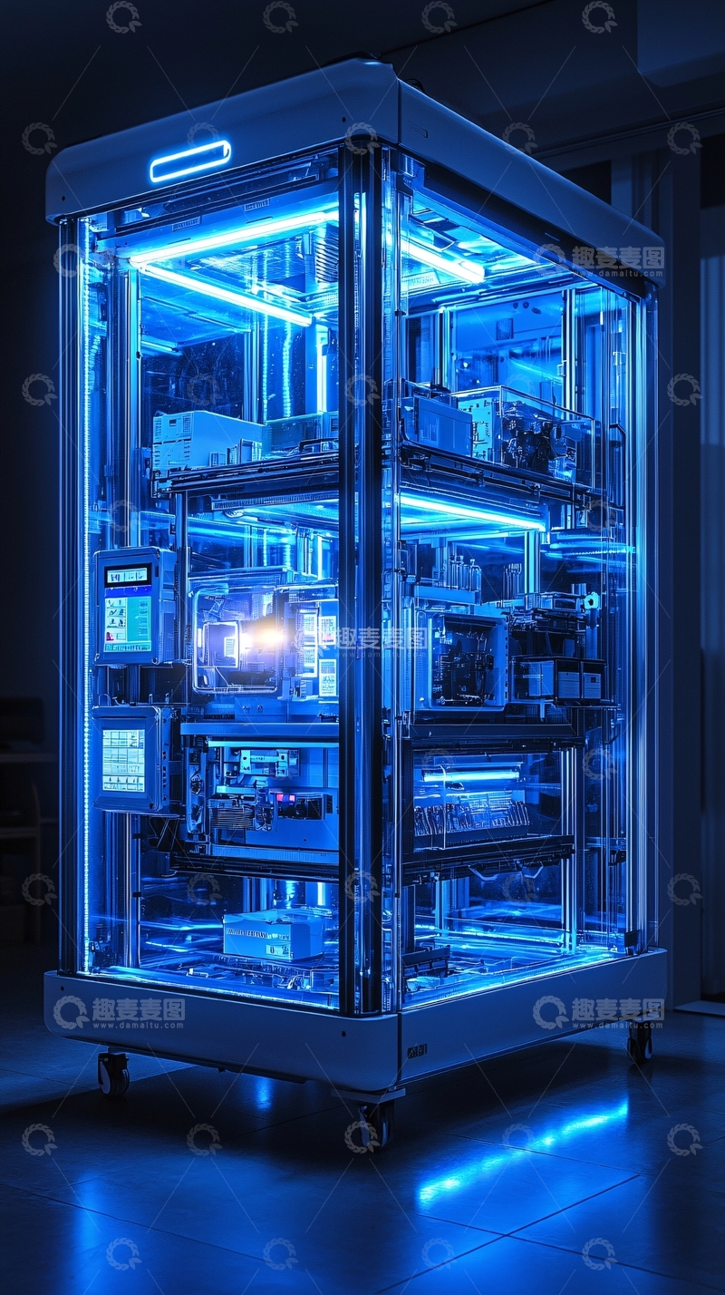 高清大图下载【趣麦麦图】透明玻璃机柜