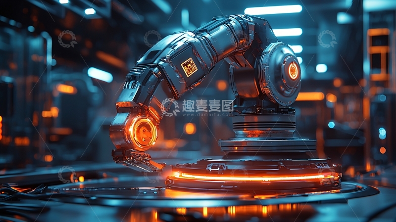 高清大图下载【趣麦麦图】未来科技感机械臂