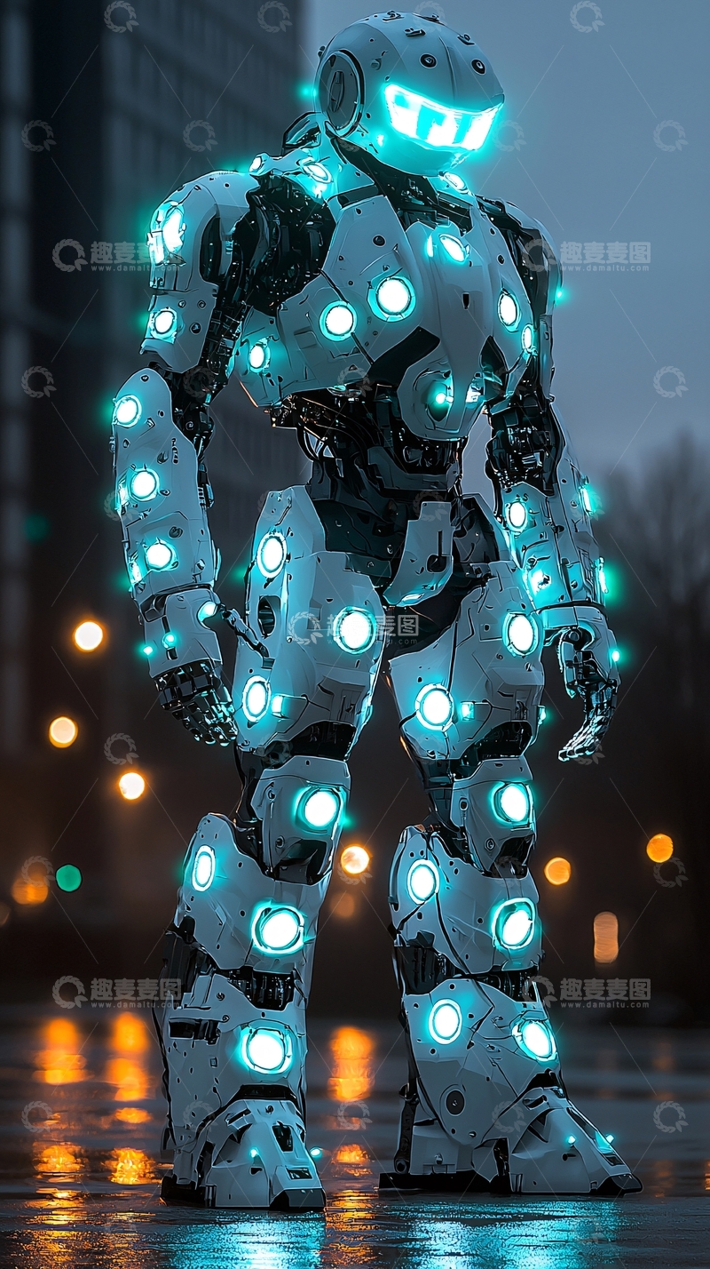 高清大图下载【趣麦麦图】未来科技感机器人