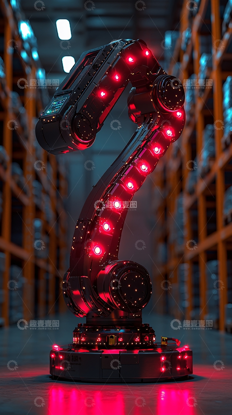 高清大图下载【趣麦麦图】仓库机器人问号