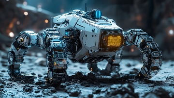 未来感机械蜘蛛机器人