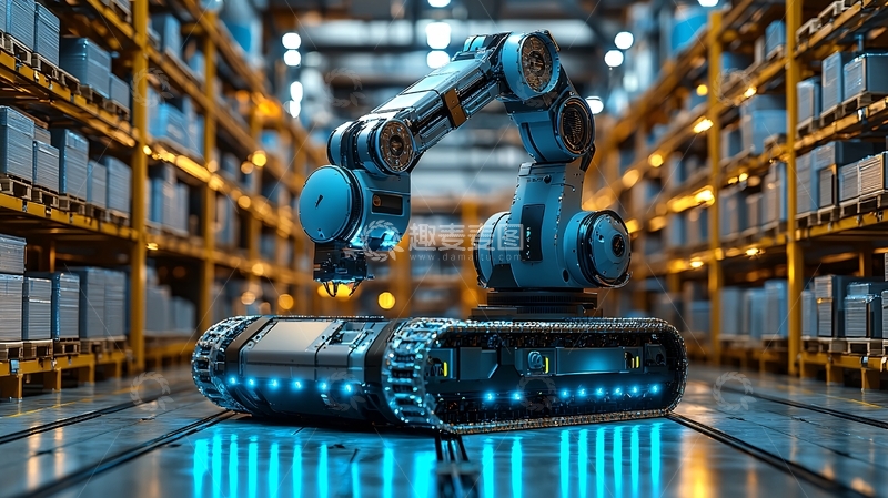 高清大图下载【趣麦麦图】仓库机器人