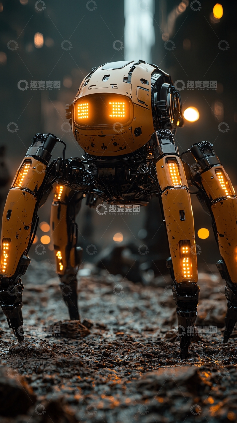 高清大图下载【趣麦麦图】未来感机械蜘蛛