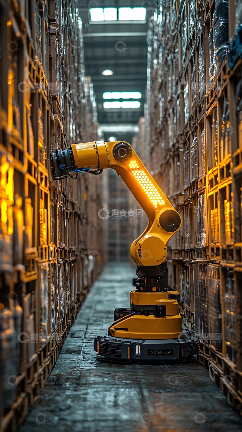 高清大图下载【趣麦麦图】仓库机器人