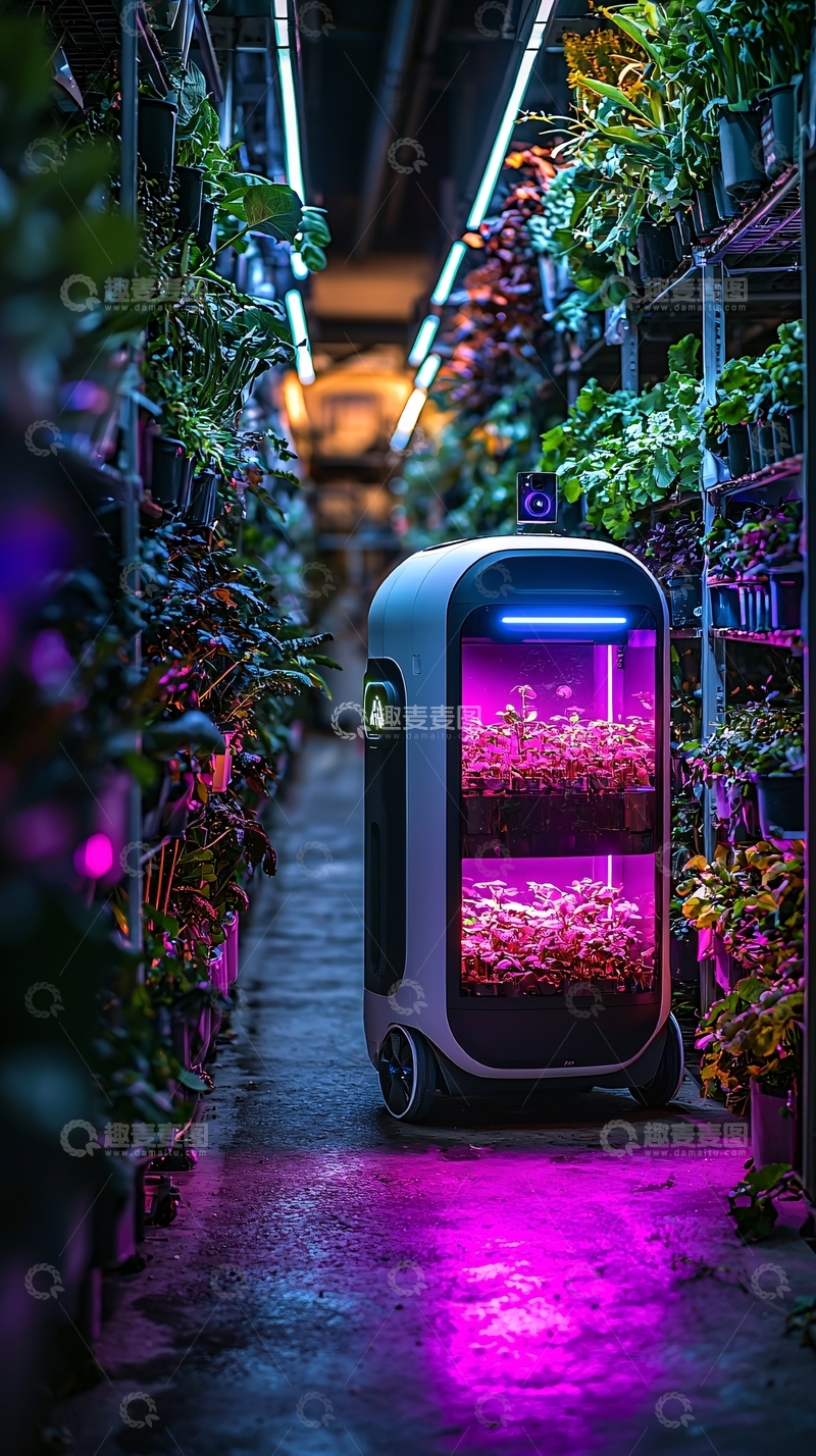 高清大图下载【趣麦麦图】智能植物种植机器人