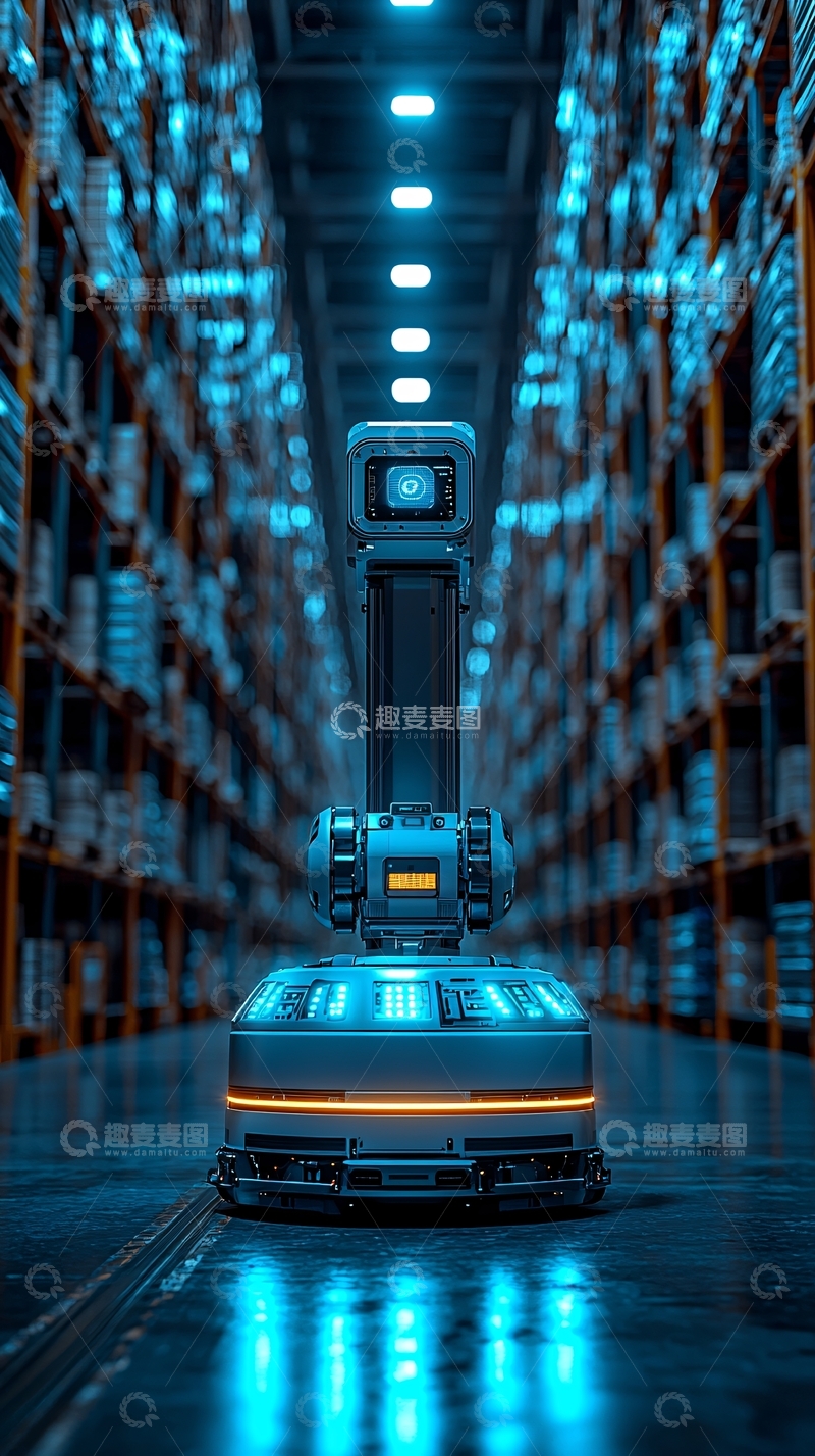 高清大图下载【趣麦麦图】仓库机器人
