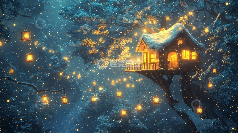 高清大图下载【趣麦麦图】树上小屋
