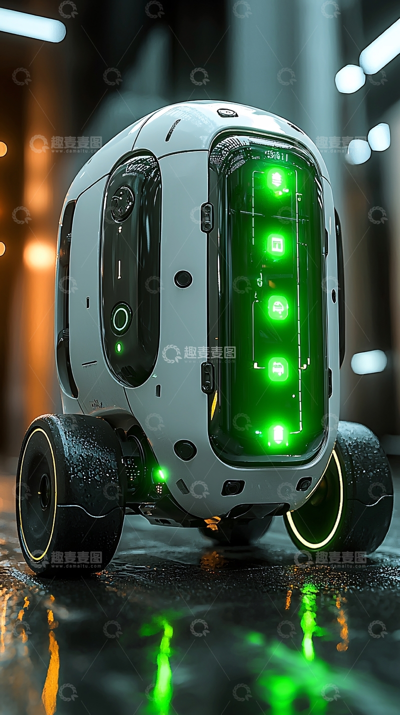 高清大图下载【趣麦麦图】未来感小型机器人