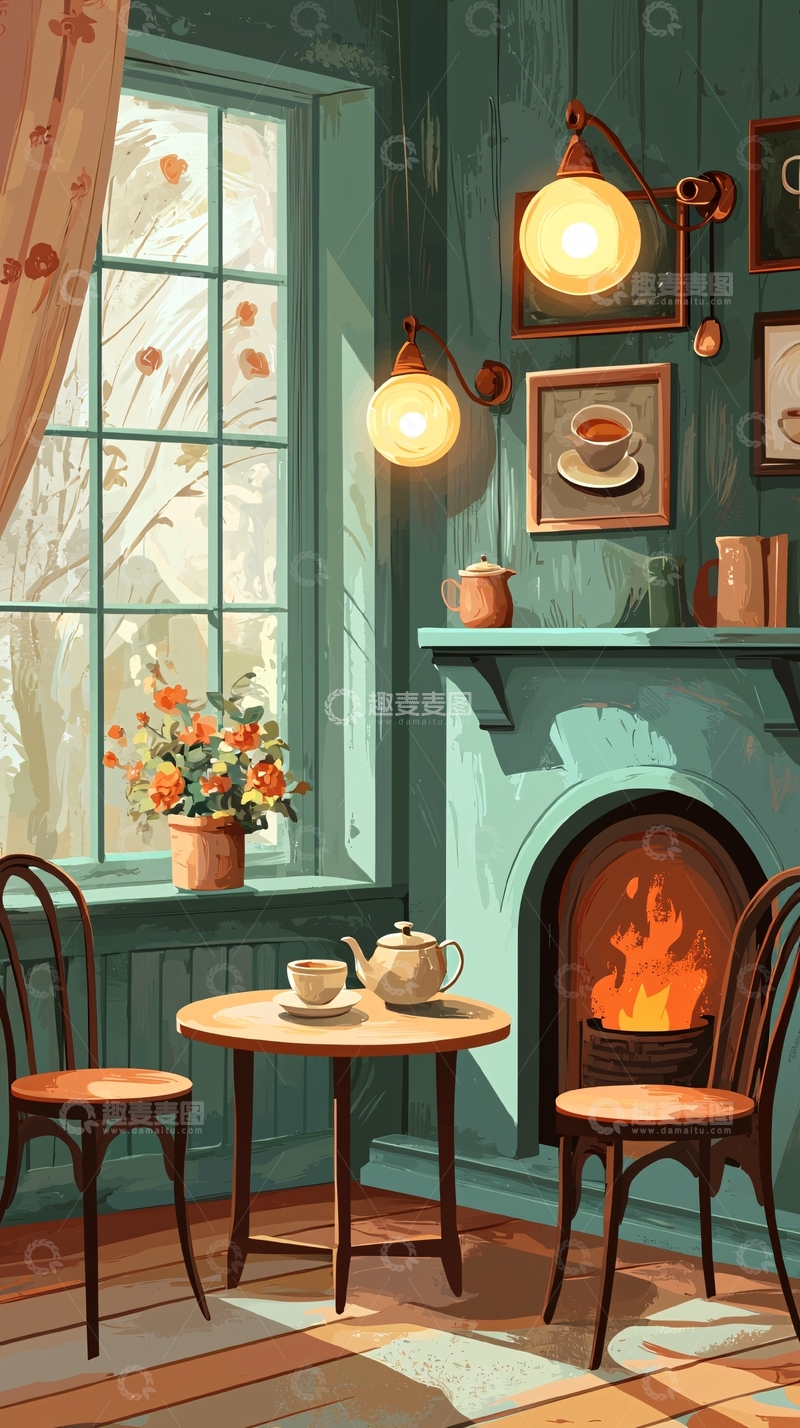 高清大图下载【趣麦麦图】温馨舒适的室内一角