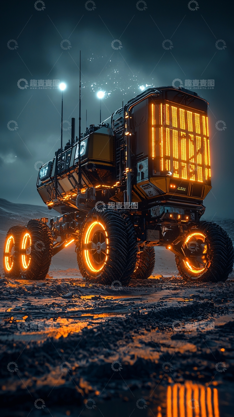 高清大图下载【趣麦麦图】未来科幻探险车