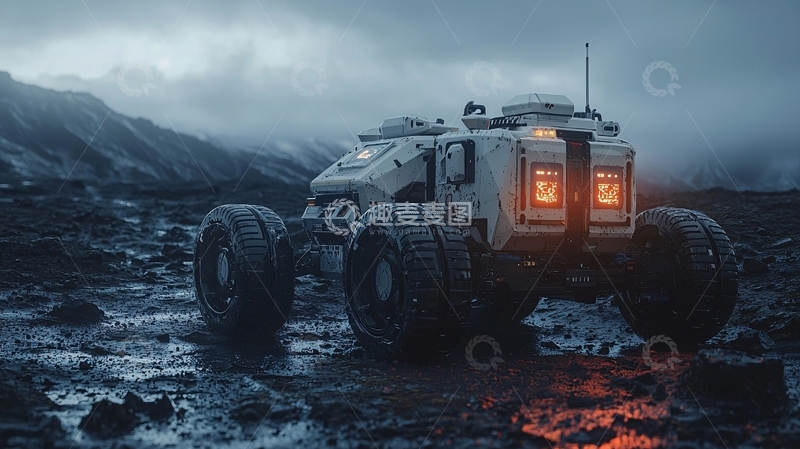 高清大图下载【趣麦麦图】未来感漫游车