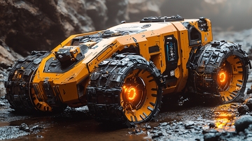 未来科幻越野车