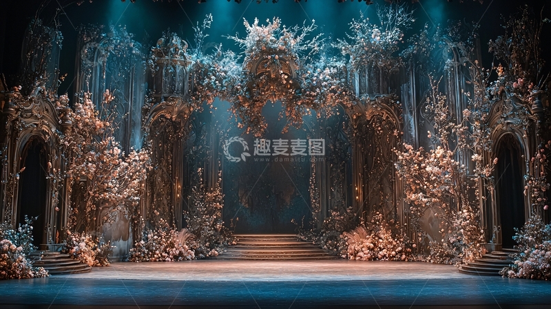 高清大图下载【趣麦麦图】梦幻舞台背景8