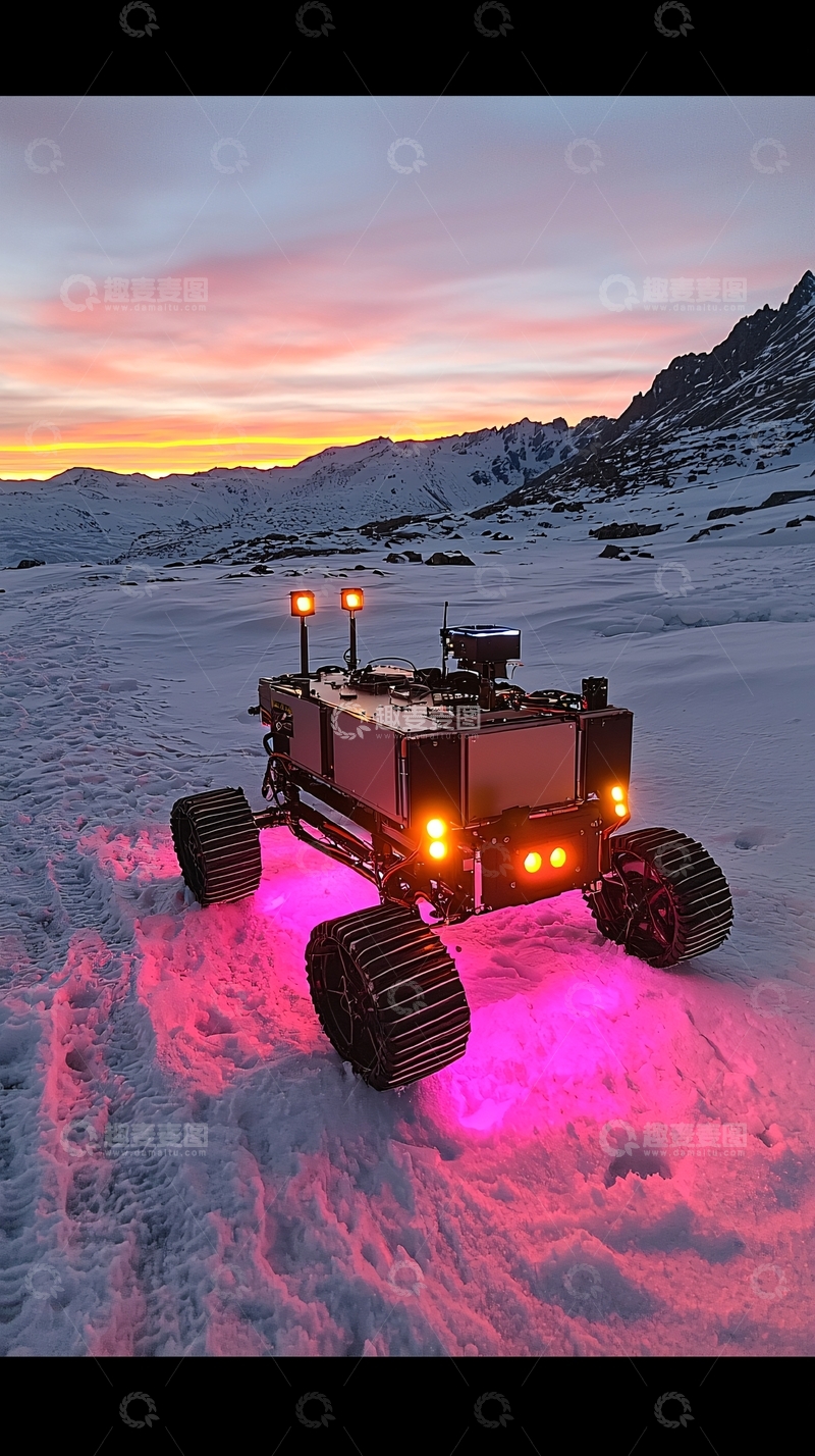 高清大图下载【趣麦麦图】极地探险机器人