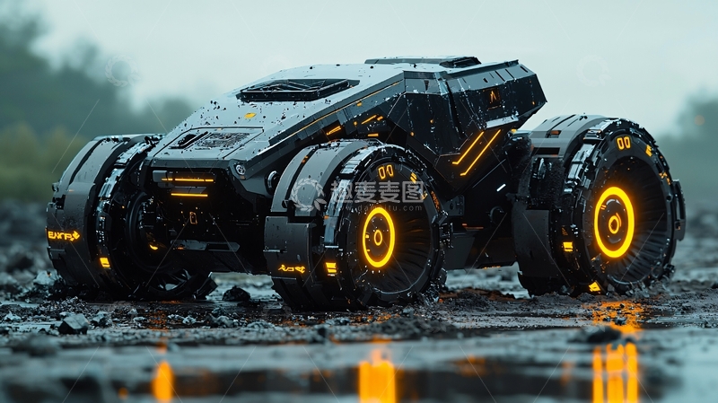 高清大图下载【趣麦麦图】未来科技越野车