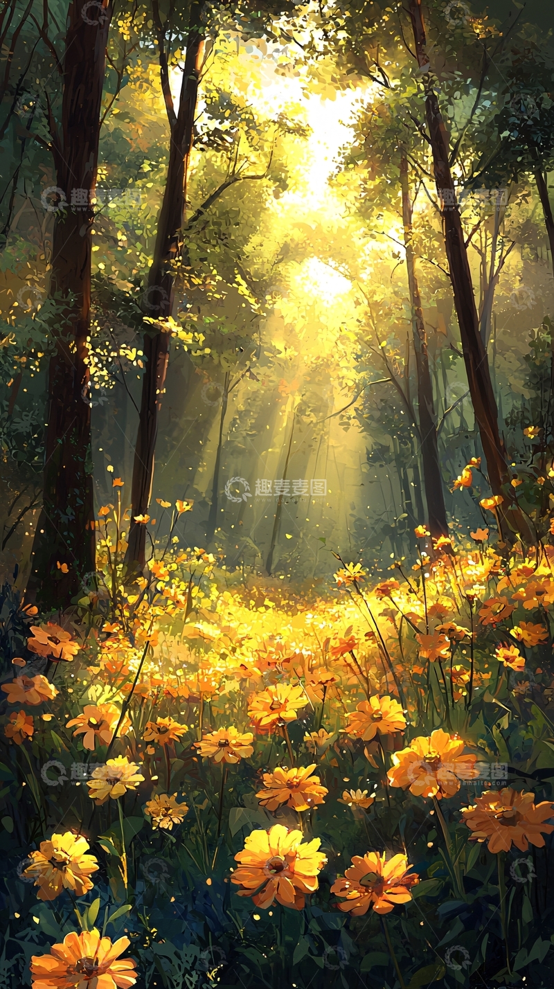 高清大图下载【趣麦麦图】阳光森林
