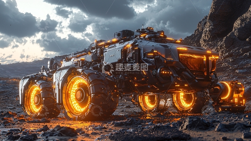 高清大图下载【趣麦麦图】未来科技越野车