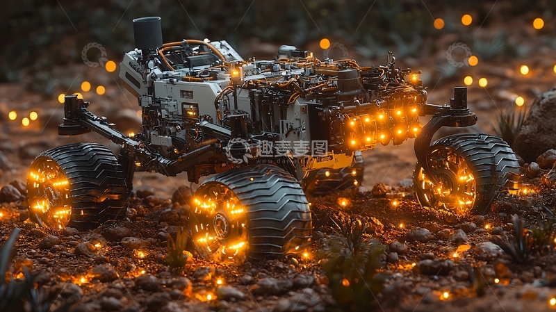 高清大图下载【趣麦麦图】火星探测器灯光模型