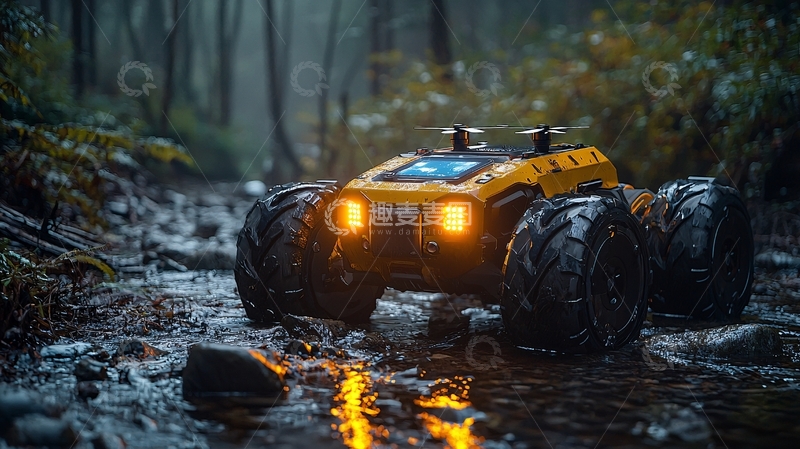高清大图下载【趣麦麦图】森林越野车
