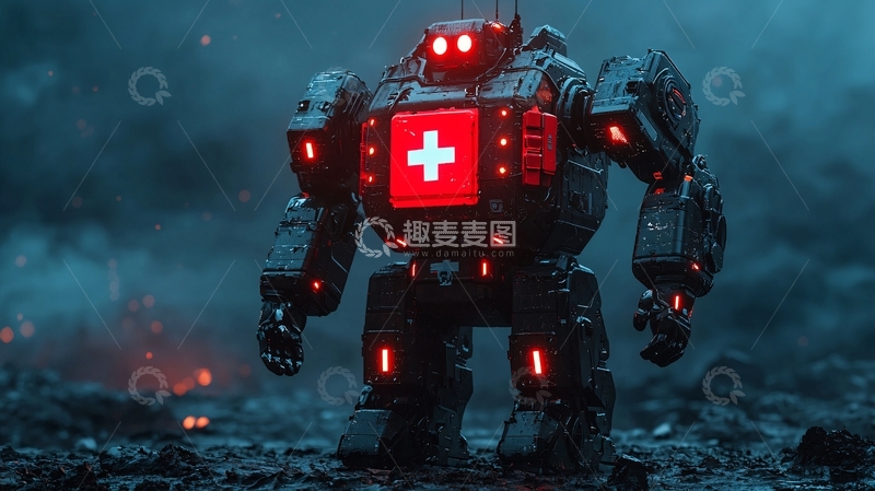 高清大图下载【趣麦麦图】科幻医疗机器人