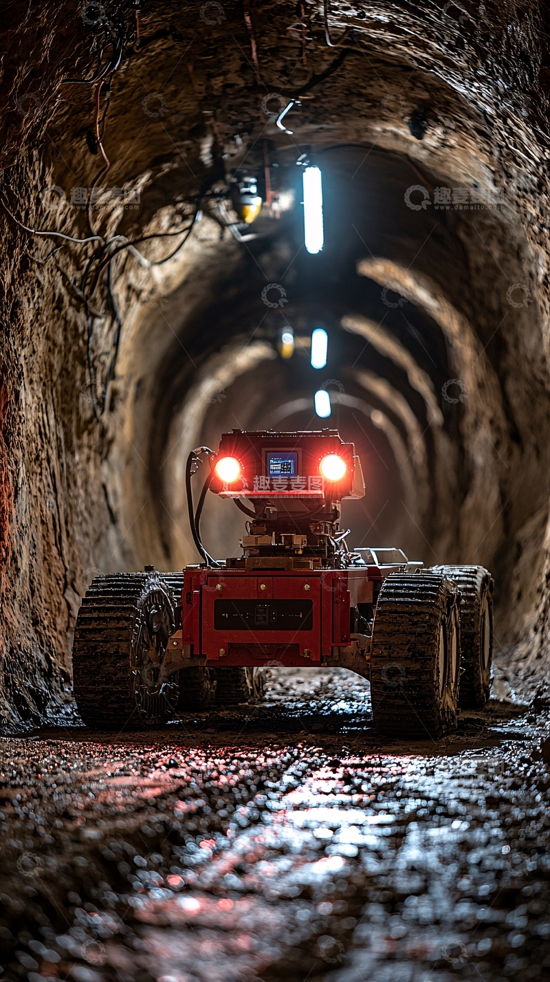 高清大图下载【趣麦麦图】矿井机器人
