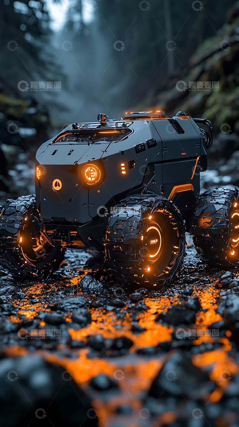 高清大图下载【趣麦麦图】未来科技越野车