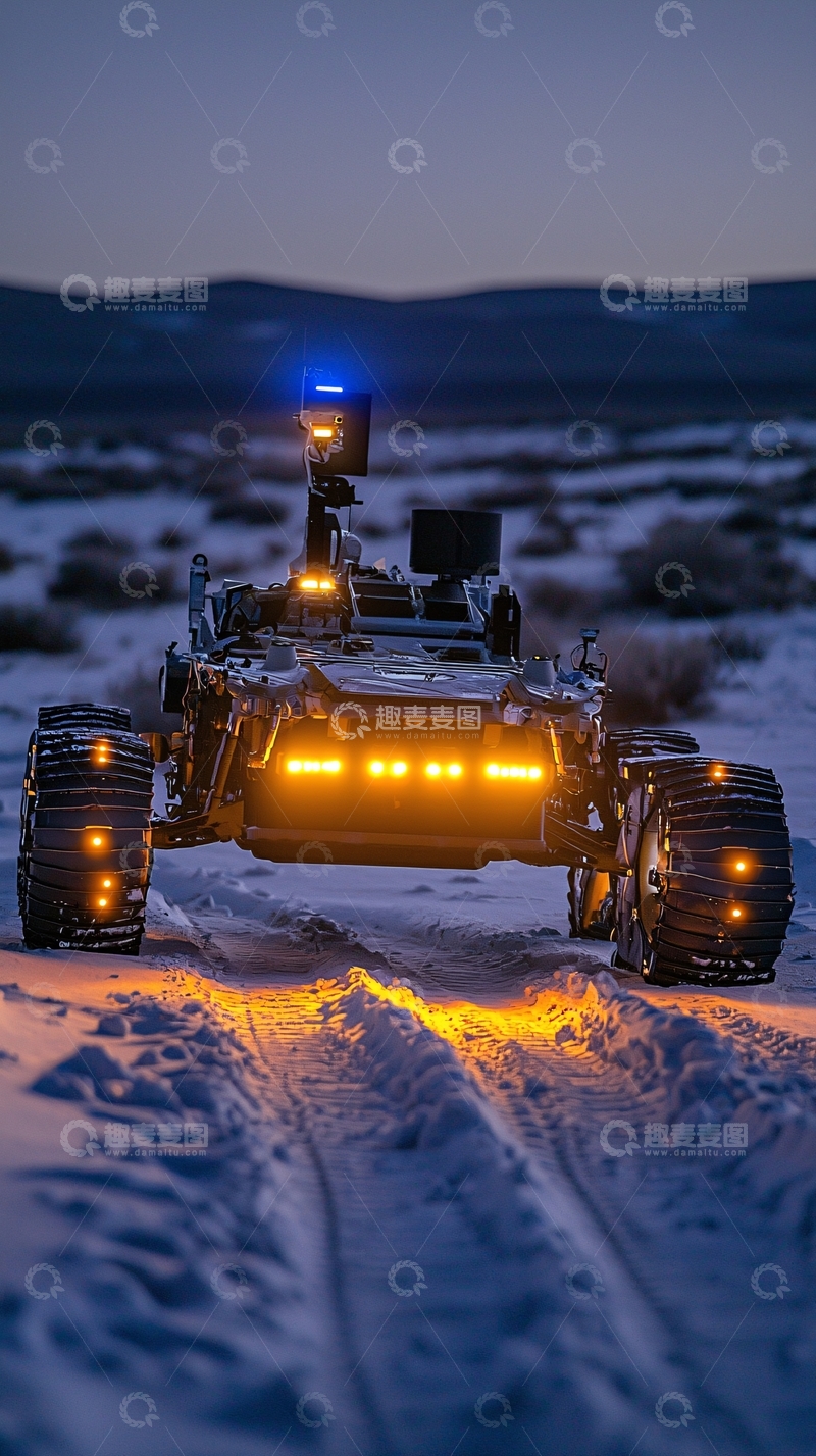 高清大图下载【趣麦麦图】极地探测器夜间行驶