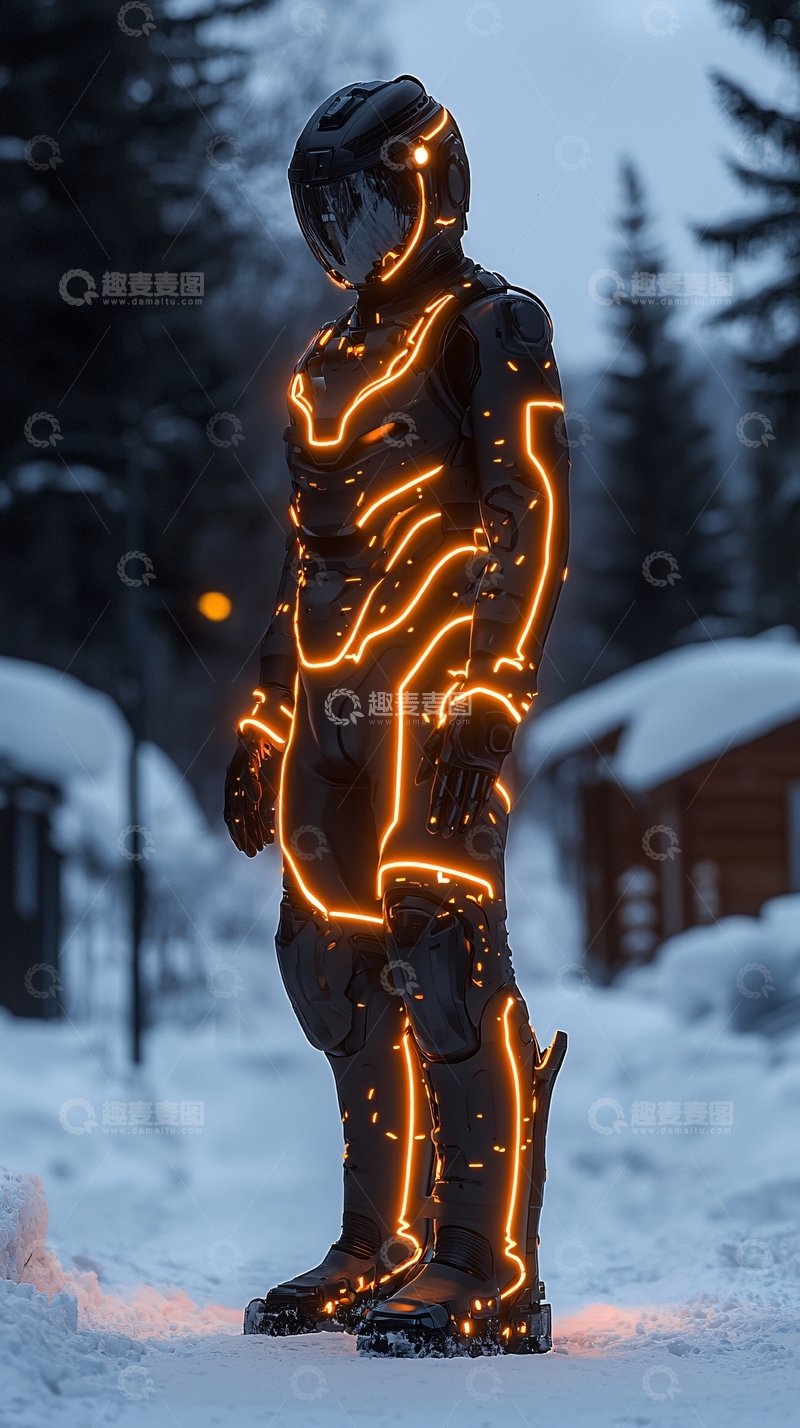 高清大图下载【趣麦麦图】未来科技战士