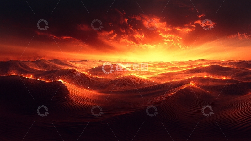高清大图下载【趣麦麦图】火焰山脉