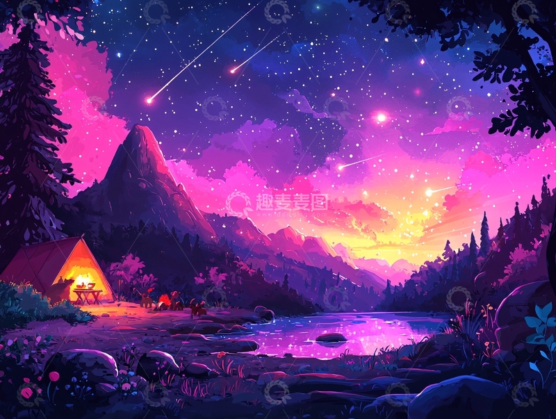 高清大图下载【趣麦麦图】星空营地