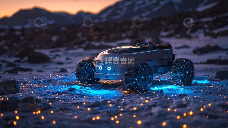 高清大图下载【趣麦麦图】极地探险机器人